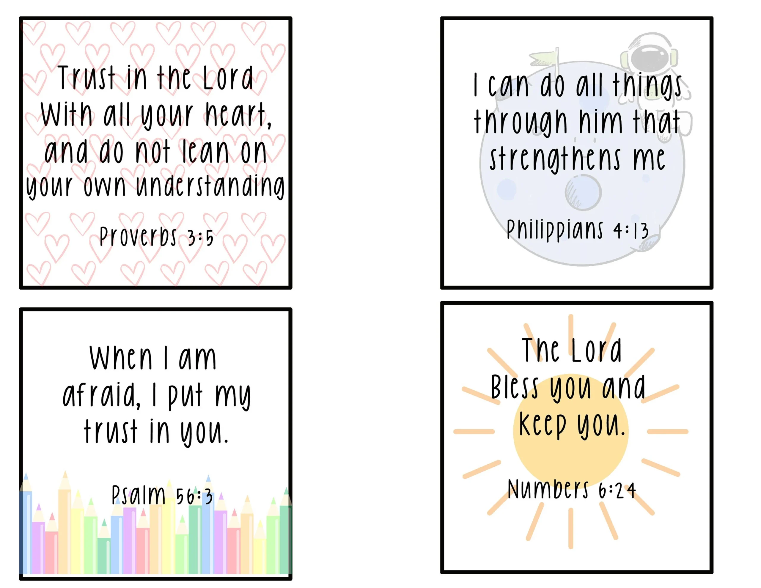 Bible Memory Cards Printable
