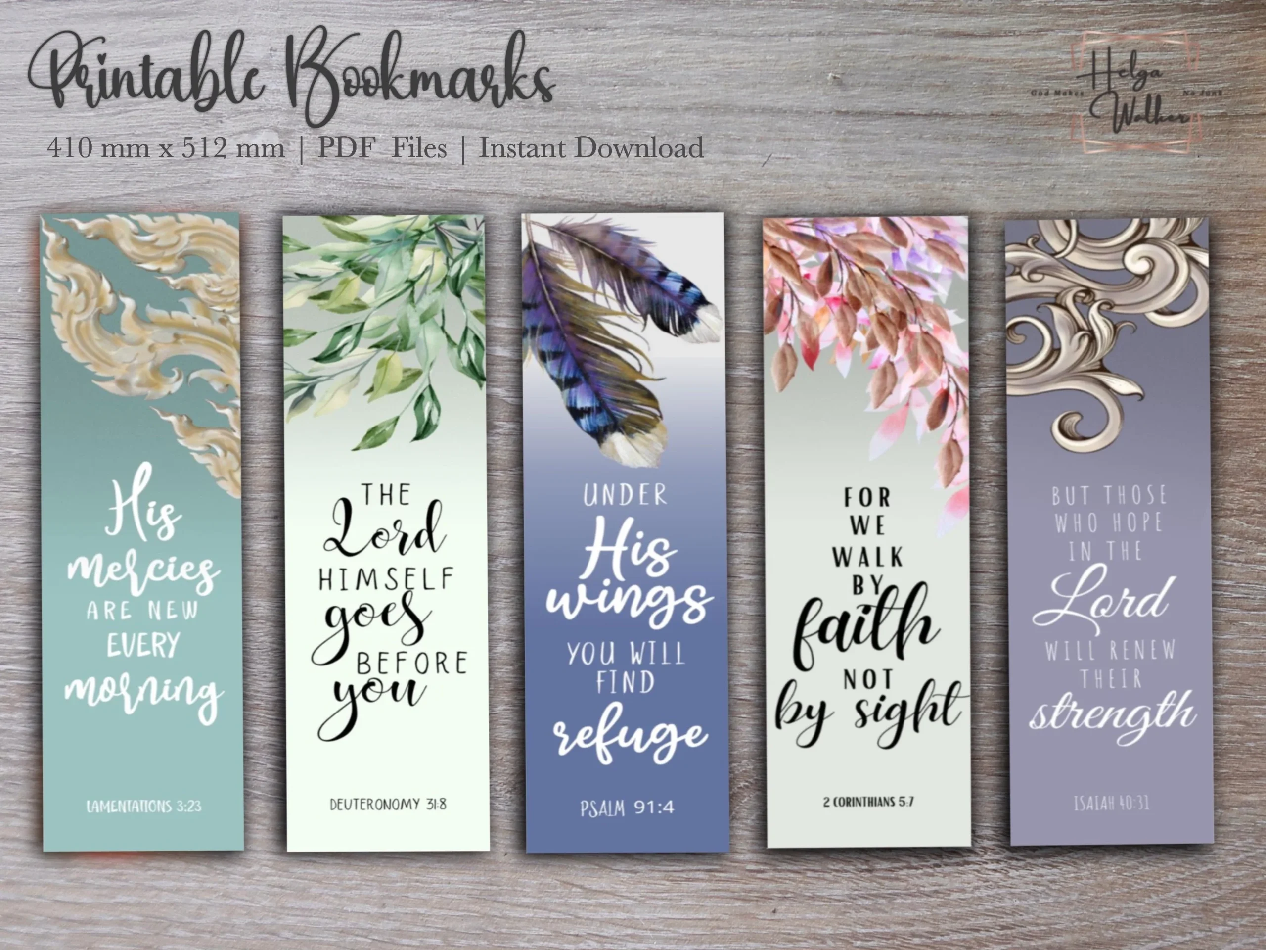 Printable Bible Verses Bookmarks Set Of 5 Size 410mm X 152mm Instant Download Light Flowers Bookmarks Christian Bookmarks A4 Etsy