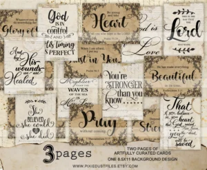 Printable Bible Versus Digital Collage Sheet Christian Prayer Cards Prayer Junk Journals Scrapbooking Paper Crafts Journal Kit Etsy
