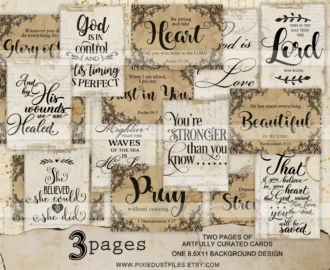 Printable Bible Versus Digital Collage Sheet Christian Prayer Cards Prayer Junk Journals Scrapbooking Paper Crafts Journal Kit Etsy