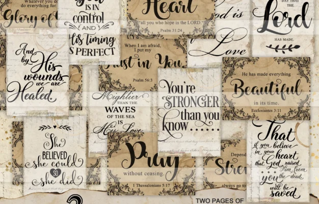 Printable Bible Versus Digital Collage Sheet Christian Prayer Cards Prayer Junk Journals Scrapbooking Paper Crafts Journal Kit Etsy