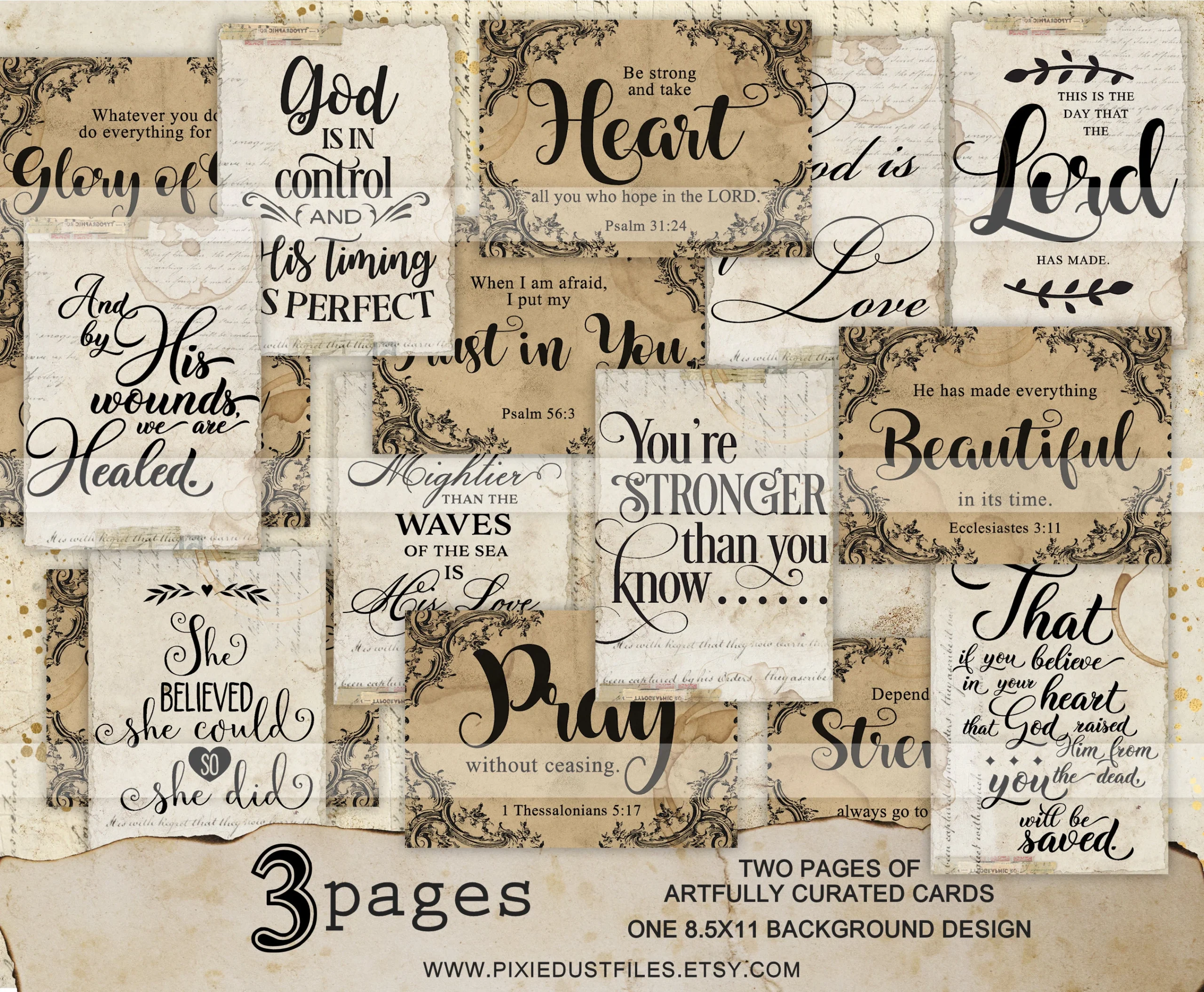 Printable Bible Versus Digital Collage Sheet Christian Prayer Cards Prayer Junk Journals Scrapbooking Paper Crafts Journal Kit Etsy
