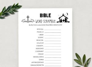 Printable Bible Word Scramble Bible Games Fun Christian Youth Group Game Sunday School Church Study Activity For Kids And Adults Etsy Canada