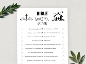 Printable Bible Would You Rather This Or That Bible Games Fun Christian Youth Group Game Sunday School Church Study Activity Etsy