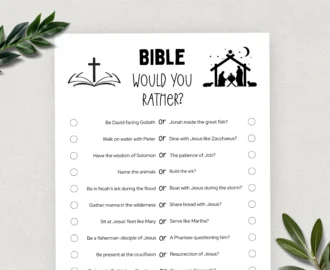 Printable Bible Would You Rather This Or That Bible Games Fun Christian Youth Group Game Sunday School Church Study Activity Etsy