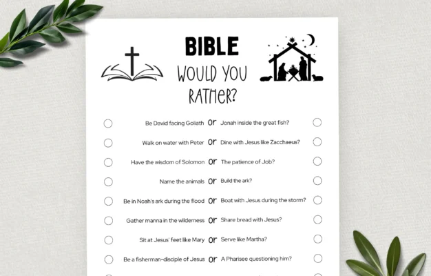 Printable Bible Would You Rather This Or That Bible Games Fun Christian Youth Group Game Sunday School Church Study Activity Etsy