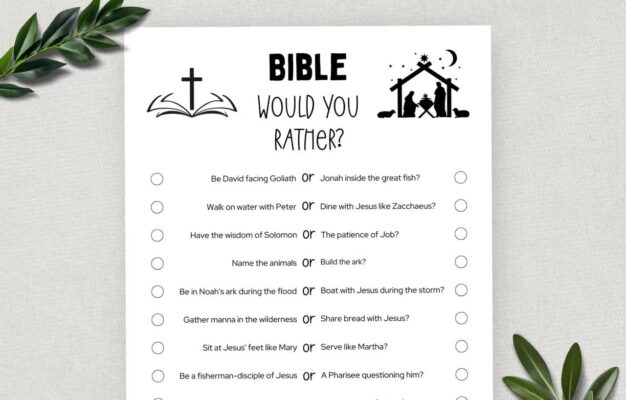 Printable Bible Would You Rather This Or That Bible Games Fun Christian Youth Group Game Sunday School Church Study Activity Etsy Israel
