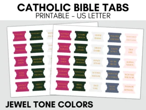 Printable Catholic Bible Tabs Bible Tabs Printable DIY Bible Tabs Jewel Tone Bible Tabs Catholic Bible Study Books Of The Bible Tabs Etsy