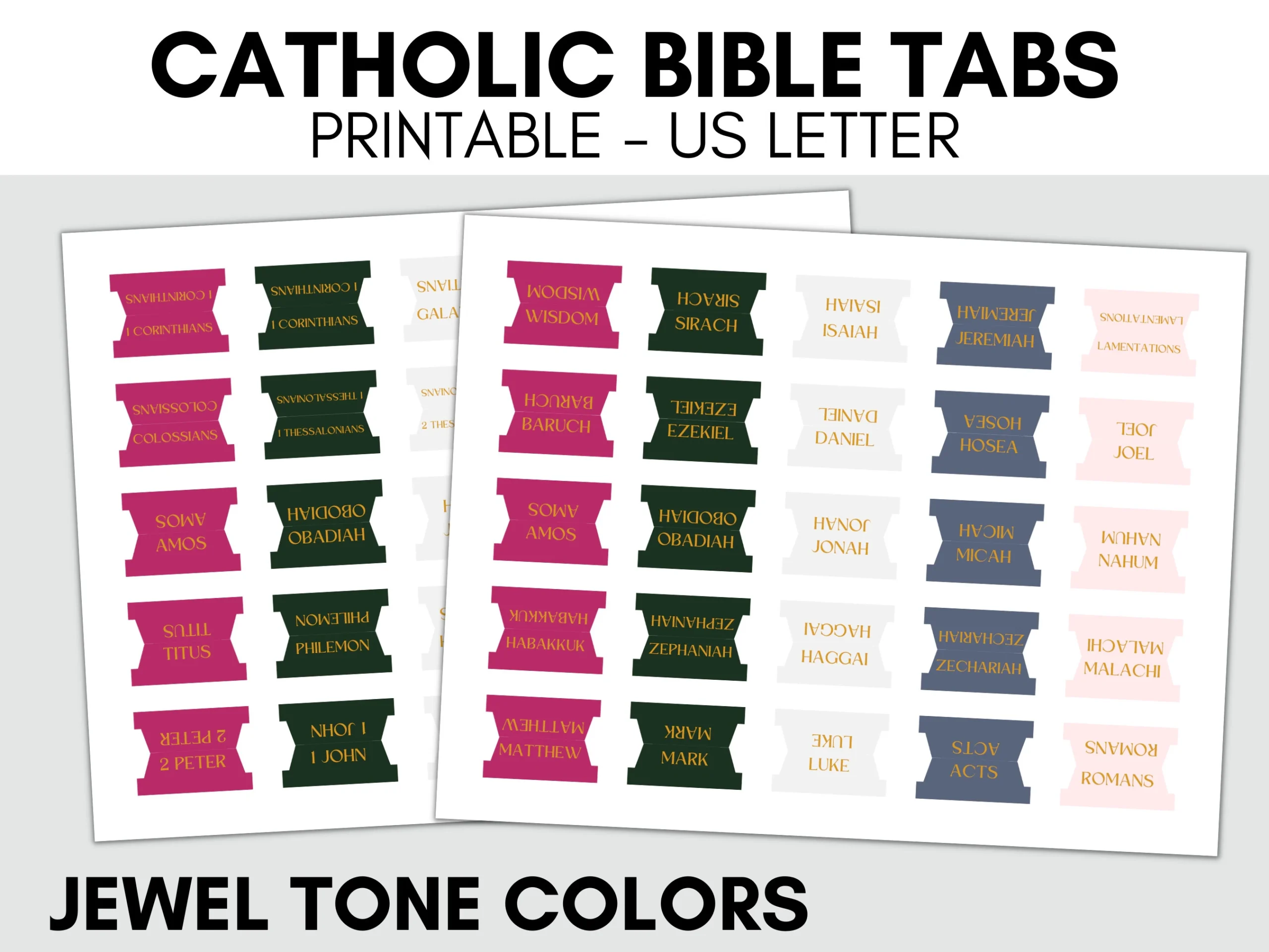 Catholic Bible Tabs Printable