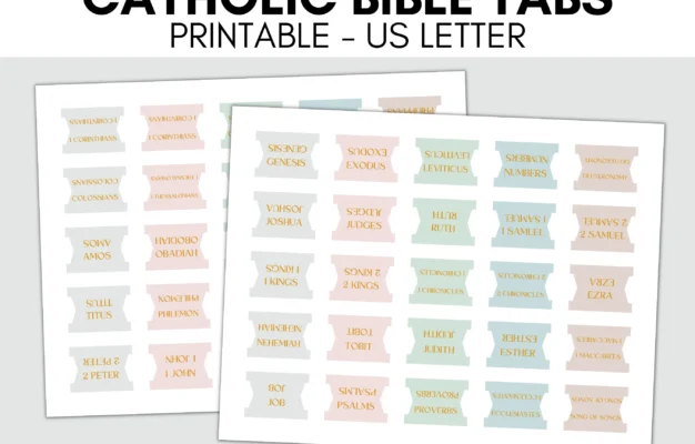 Printable Catholic Bible Tabs Bible Tabs Printable DIY Bible Tabs Minimalist Bible Tabs Catholic Bible Study Books Of The Bible Tabs Etsy