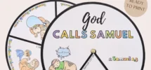Printable Coloring Spinner Wheel God Calls Samuel Eli And Samuel Craft Sunday School Activity Kids Ministry Craft Bible Verses Craft Etsy