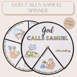 Printable Coloring Spinner Wheel God Calls Samuel Eli And Samuel Craft Sunday School Activity Kids Ministry Craft Bible Verses Craft Etsy