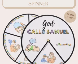 Printable Coloring Spinner Wheel God Calls Samuel Eli And Samuel Craft Sunday School Activity Kids Ministry Craft Bible Verses Craft Etsy