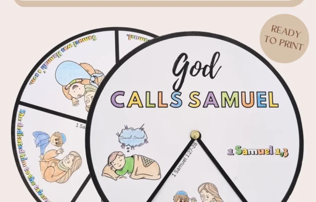Printable Coloring Spinner Wheel God Calls Samuel Eli And Samuel Craft Sunday School Activity Kids Ministry Craft Bible Verses Craft Etsy