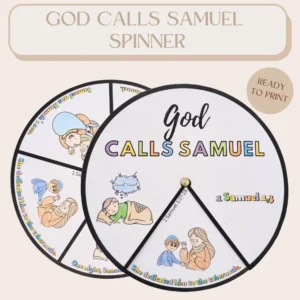 Printable Coloring Spinner Wheel God Calls Samuel Eli And Samuel Craft Sunday School Activity Kids Ministry Craft Bible Verses Craft Etsy