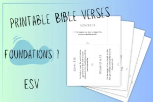 Printable ESV Bible Verses Foundations 1 Bible Time Scripture Memory For Kids Memorizing God s Word Scripture Memory System 4x6 Cards Etsy