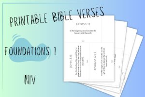 Printable NIV Bible Verses Foundations 1 Bible Time Scripture Memory For Kids Memorizing God s Word Scripture Memory System 4x6 Cards Etsy