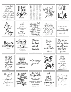 PRINTABLE Planner Stickers Bible Verse Black And White Inspirational Christian PDF And JPEG Scripture Verses Digital Religious Organization Etsy