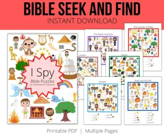 Printable Seek And Find I Spy Puzzles Bible Activity Book Old Testament Etsy