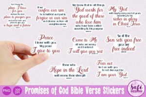 Promises Of God Bible Verse Printable Stickers For Cricut