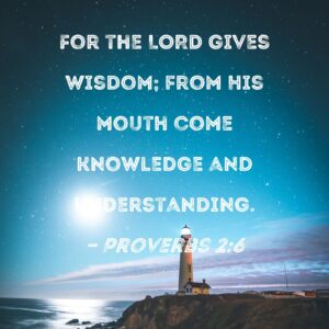 Proverbs 2 6 For The LORD Gives Wisdom From His Mouth Come Knowledge And Understanding
