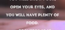 Proverbs 20 13 Do Not Love Sleep Or You Will Grow Poor Open Your Eyes And You Will Have Plenty Of Food