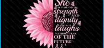 Proverbs 31 Bible Verse Christian Breast Cancer SVG PNG Files Creativeusarts