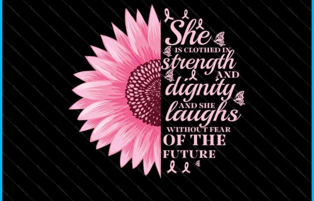 Proverbs 31 Bible Verse Christian Breast Cancer SVG PNG Files Creativeusarts