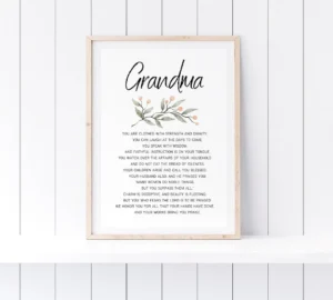 Proverbs 31 Wall Art For Christian Grandma Home Decor Bible Verse Scripture Gift For Grandma Bible Verse Wall Art Christian Mother s Day Etsy