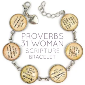 Proverbs 31 Woman Scripture Bracelet Bible Verse Bracelet