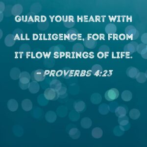 Proverbs 4 23 Guard Your Heart With All Diligence For From It Flow Springs Of Life