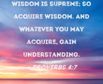 Proverbs 4 7 Wisdom Is Supreme So Acquire Wisdom And Whatever You May Acquire Gain Understanding