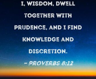 Proverbs 8 12 I Wisdom Dwell Together With Prudence And I Find Knowledge And Discretion