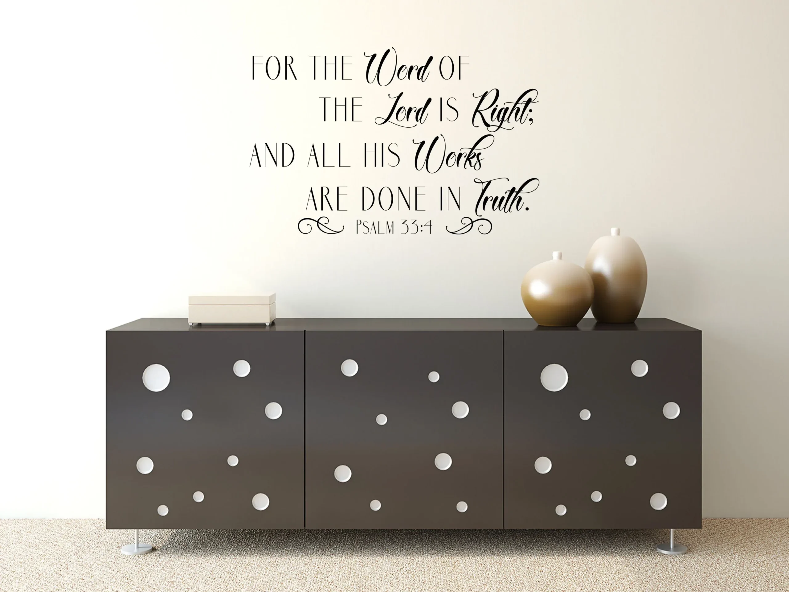 Psalm 33 4 Decal Bible Quote Decal KJV Scripture Decal The Word Inspirational Wall Signs