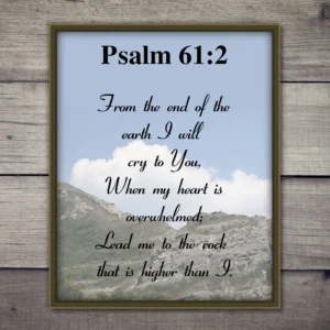 Psalm 61 2 Printable Bible Verse Printable Psalms Scripture bible Quote Lead Me To The Rock Christian Wall Art Printable Wall Art Etsy