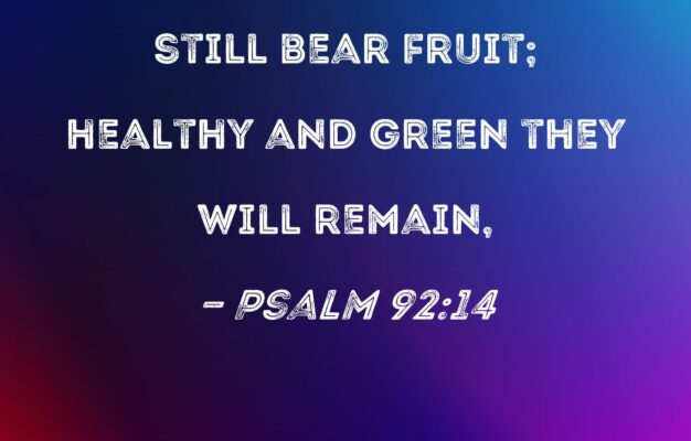 Psalm 92 14 In Old Age They Will Still Bear Fruit Healthy And Green They Will Remain