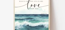 Psalm 93 4 Coastal Living Room Bible Verse Bedroom Art Beach House Sign Christian Bathroom Wall Art Download Beachy Bible Verse Print Etsy