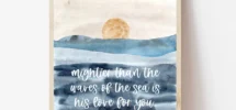 Psalm 93 4 Ocean Bible Verse Wall Art Beach Scripture Sign Bible Verse Sign Beach House Wall Decor Nautical Nursery Christian Print Etsy Israel