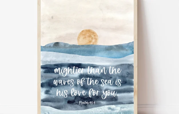 Psalm 93 4 Ocean Bible Verse Wall Art Beach Scripture Sign Bible Verse Sign Beach House Wall Decor Nautical Nursery Christian Print Etsy Israel