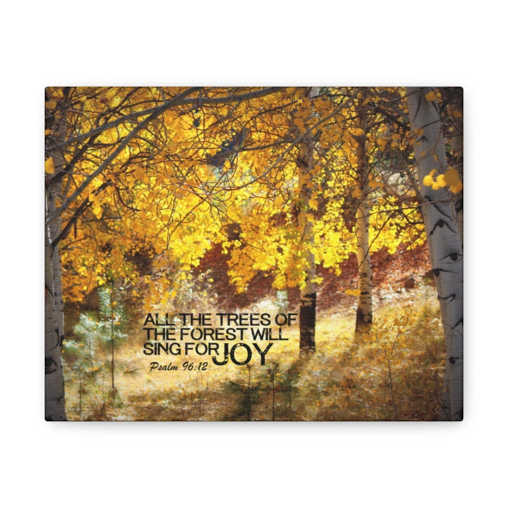Psalm 96 12 Trees Of The Forest Bible Verse Canvas Christian Wa EBay