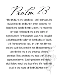 PSALMS 23 KJV Printable 8 5 X 11 A4 Size Etsy