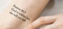 Psalms 46 5 Tattoo set Of 2 God Is Within Her She Will Not Fail Tattoo Religious Tattoo Script Tattoo Motivational Tattoo Bible Etsy