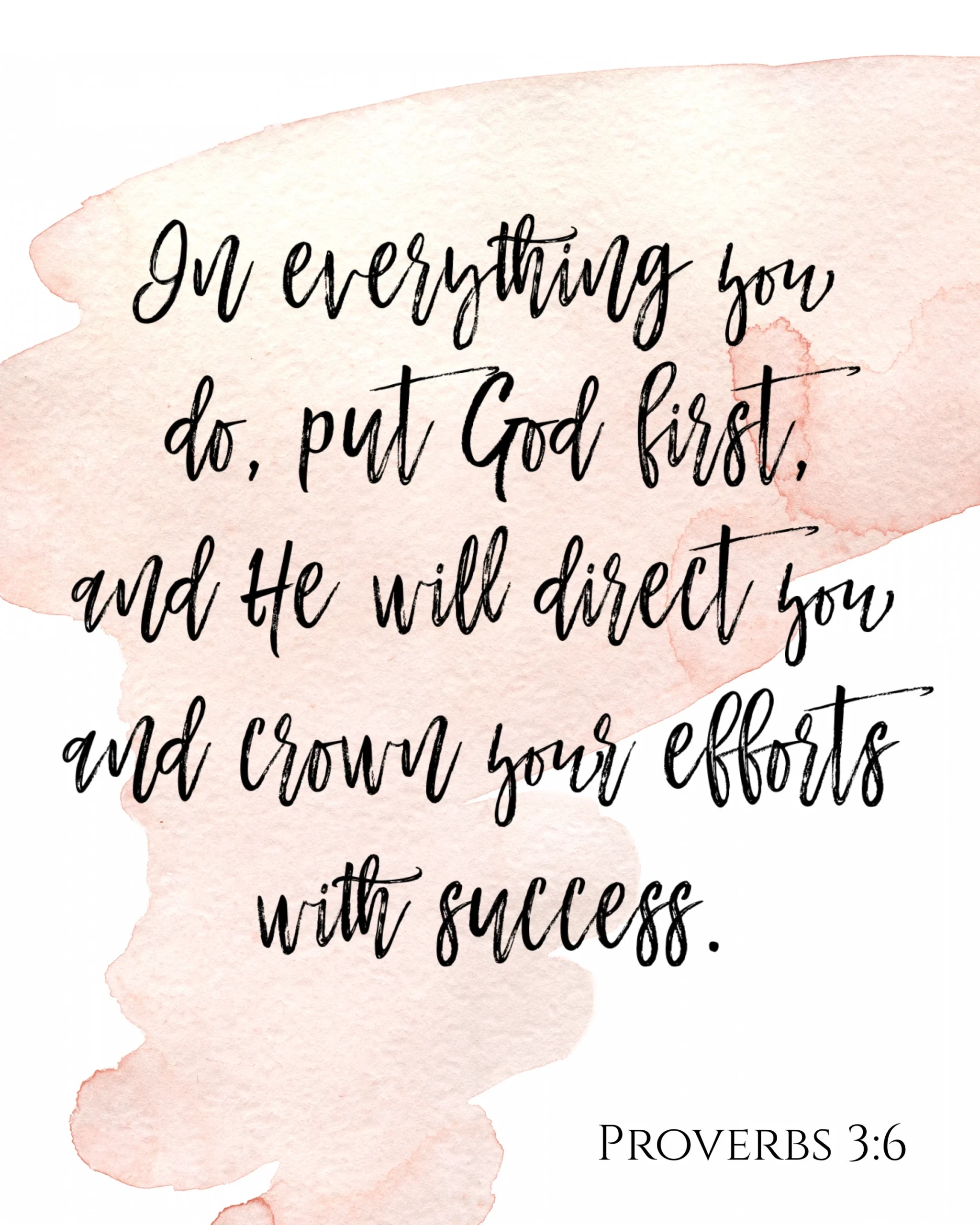 Put God First Proverbs 3 6 Scripture Wall Art Bible Verse Print Christian Wall Art Printable Scripture Editable Sign Digital Template Etsy