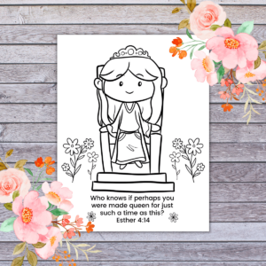 Queen Esther Coloring Page Free Printable