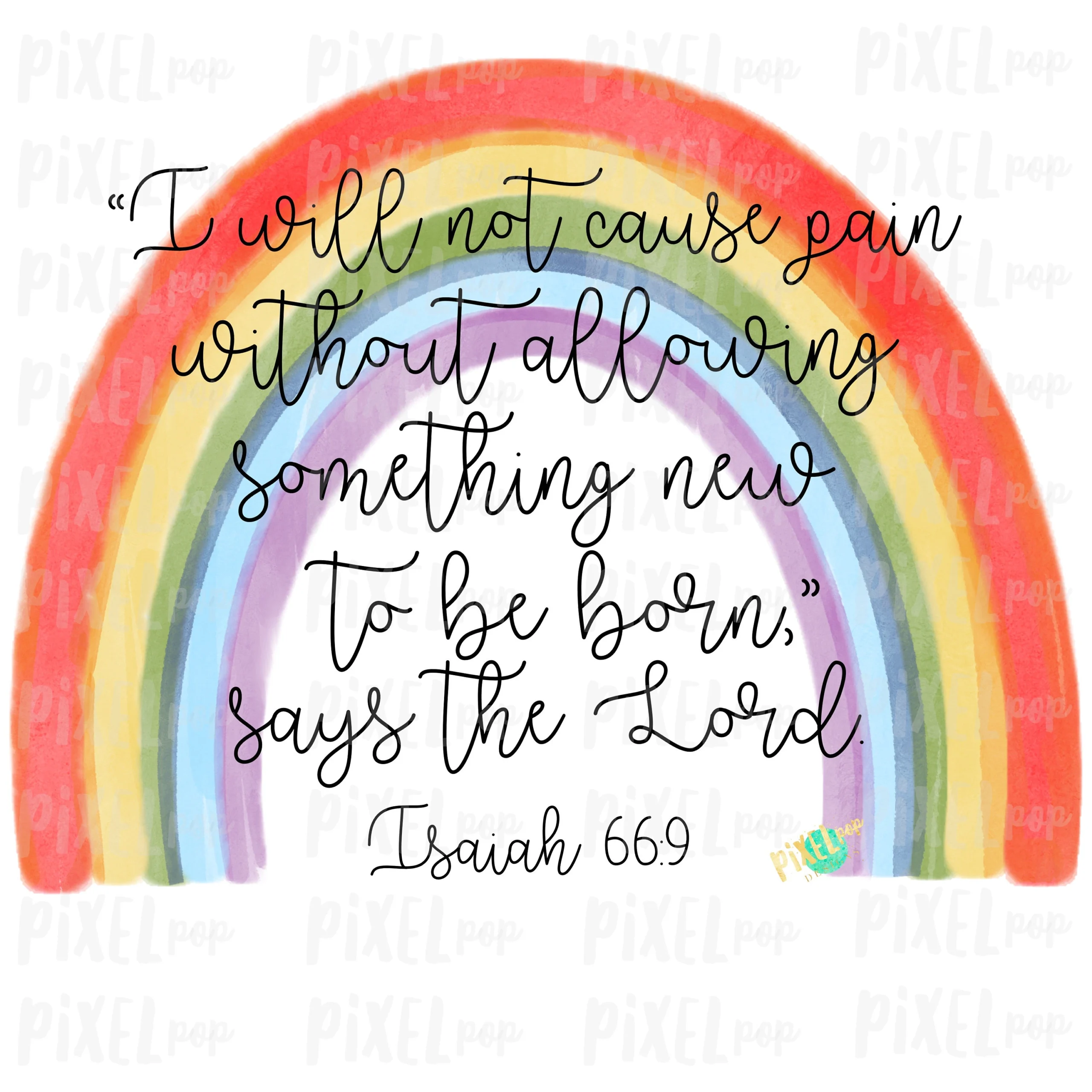 Rainbow Watercolor Miscarriage Infant Pregnancy Loss Isaiah 66 9 Bible Verse Sublimation PNG Hand Drawn Sublimation Digital Download Etsy Israel