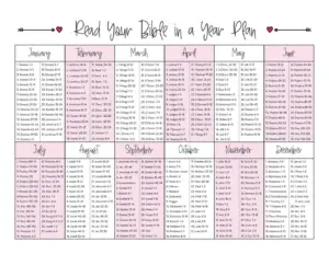 Read Your Bible In A Year Plan