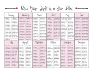 Read Your Bible In A Year Plan