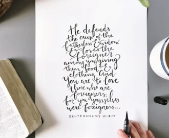 Refugee Bible Verse Calligraphy Etsy