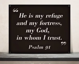 Religious Home D cor Psalm 91 Quote Wall Sign RealSteel Center