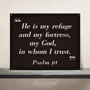 Religious Home D cor Psalm 91 Quote Wall Sign RealSteel Center